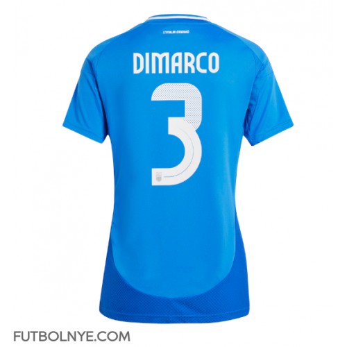 Camiseta Italia Federico Dimarco #3 Primera Equipación para mujer Eurocopa 2024 manga corta